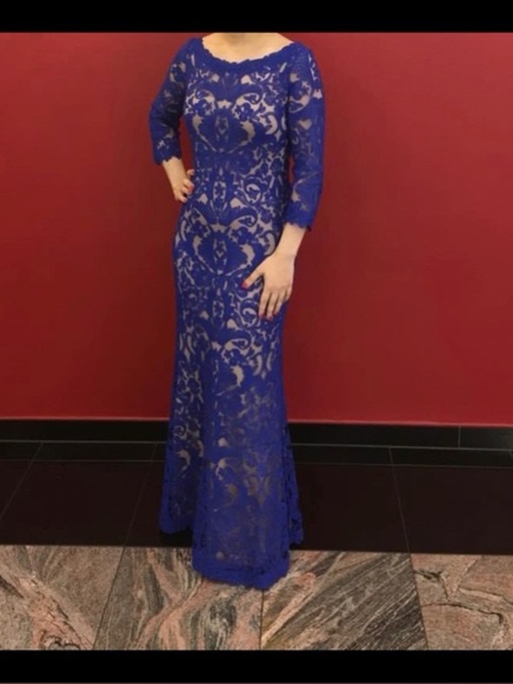 Tadashi gown blue lace
